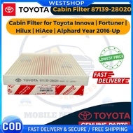 Toyota Cabin Filter 16-25 Fortuner Hilux Innova 21-25 corolla cross 87139-28020 87139-0K060