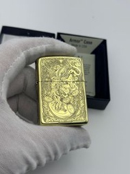 Zippo「招財貔貅」防風煤油黃銅盔甲加厚雕刻打火機禮物