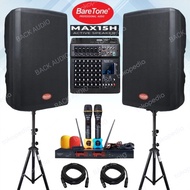 PAKET KARAOKE AKTIF BARETONE 15 INCH MAX15H / MAX 15H BARETONE KOMPLIT