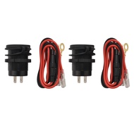 belook ช่องเสียบ USB 12V ช่องเสียบ USB คู่ Quick Charge 3.0 พร้อมสวิตช์กด ช่องเสียบชาร์จ USB กันน้ำ 