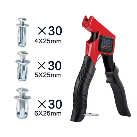 91 Pcs Expansion Screw Petal Nut, M4 M5 M6 Jack Nuts with Heavy-Duty Rivet Gun, Petal Shape Metal Nu