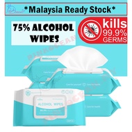 75% alcohol wipes antibacterial wet tissues Hand Sanitizing Wipes Tisu Basah Anti Virus 酒精消毒纸巾 sanitizer Disinfectant