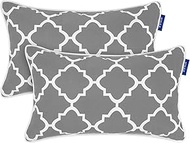 INFBLUE Patio Outdoor/Indoor Lumber Pillow Cover Only, Pack of 2 Patio Furniture Pillow Cover 18 x 1