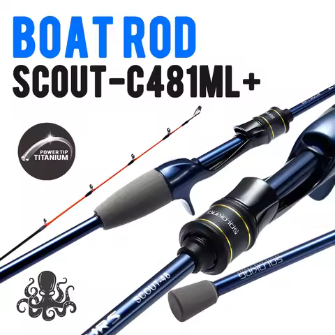 SOLOKING SCOUT48 1pcs Sea Fishing Rod Webfoot Octopus Rod 1.45M 1 Piece Ultralight 81g ML Power Boat