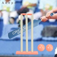 Adepe Kids Cricket Set Outdoor Sports Toys Stumps with Stand Holiday Games 2 Balls
