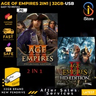 Age of empires 3 definition edition + age of empires 2 HD edition PC Game [ 64GB USB Plug to your PC