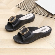 ️ Pvc Round Button Beach Slippers For Women Shoes