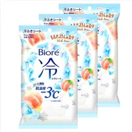 Kao Biore Cool Sheet 20 sheets Cool Body Sheet Body Care Peach soap scent Peach Cooling sweat wipes 