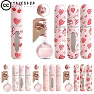 CC Mini Perfume Bottle, 5ml Essential Oil Alcohol Spray Rotating Bottle, Portable Refillable Spray A