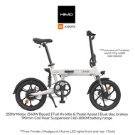 HIMO Z16 Rear Suspension Foldable Electric Bike | 80KM range | Waterproof IPX7 | 250W 36V | E-Bike | Ebike [w/ Free Accesories: Fender/Mudguard, Led Lights Front and Back]