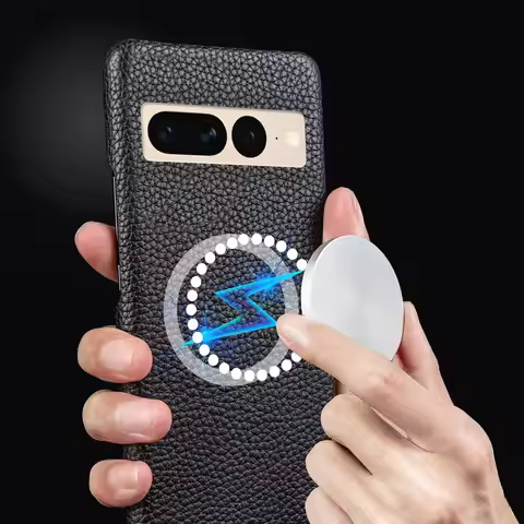 Magnetic Genuine Leather Case Pixel 7 Pro 7Pro 7 Wireless Charge Magnet for For Google Pixel6 Pro Ma