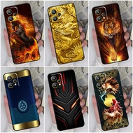 Realme 9 4G / 9i / 9 Pro / 9 Pro+ case printed with a golden dragon image of peace and luck