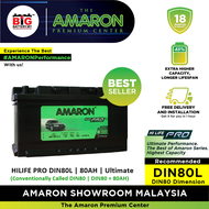 [Professional Replacement] DIN80L | PRO Series | AMARON ULTIMATE Performance | Car Battery | OE Replacement | For BMW, MERCEDES BENZ, RANGE ROVER, AUDI, VOLVO etc | Car Battery Bateri Kereta | Klang Valley