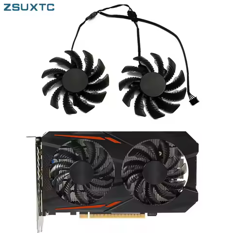 75MM T128010SU PLD08010S12HH 12V Cooling Fan for Gigabyte GTX1050Ti 1050 Ti For RX 550 RX560 Graphic