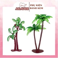 Combo of 10 fake coconut trees to decorate cakes, plastic coconut trees to decorate birthday cakes