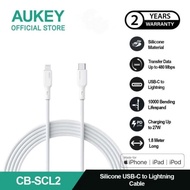 Aukey CB-SCL2 Kabel Charger USB Type C to Lightning MFI 1,8M Silicone