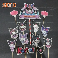 [Hot Item] - Cake Topper Birthday - Kuromi - Set D