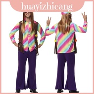 Retro Halloween Disco Costume Unisex Vintage Hip Hop 70s Hippy Outfit For Parties