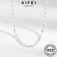 AIFEI JEWELRY Korean Exquisite 純銀項鏈 Necklace Gold Accessories Chain Leher Rantai Women Sterling Perempuan Original Olive Perak 925 For Silver Beads Pendant N36