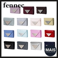 Fennec Crinkle Triangle Wallet - 15 Colors | Cowhide Leather 3-Fold