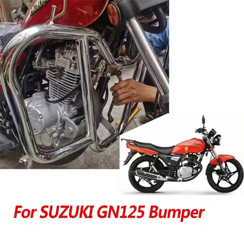 For HaoJue SUZUKI GN125 GN150 modified bumper anti drop bar GN125 Suzuki Crown engine bumper accesso