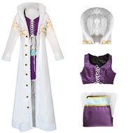 One Piece Robin Cos Costume Fur Collar Jacket One Piece Nicole Robin Cosplay Costume Halloween
