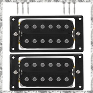 [I O J E] 2PCs(1 set)Black Humbucker Double Coil Electric Guitar Pickups + Frame Screw