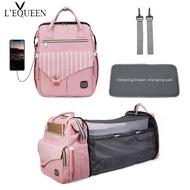 【New product】LEQUEEN 4 Color Diaper Bag Backpack with Diaper Changing Station