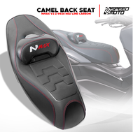 MOKOTO NMAX V2 CAMEL BACK SEAT ASSY RED AND BLACK LINE WITH LOGO SEAT ASSEMBLY FOR YAMAHA NMAX 2020 