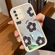 Casing HP VIVO V23 5G V23i 5G V23E 4G V23E 5G Y75 4G Case Flower Pattern Casing HP Casing Silicone S