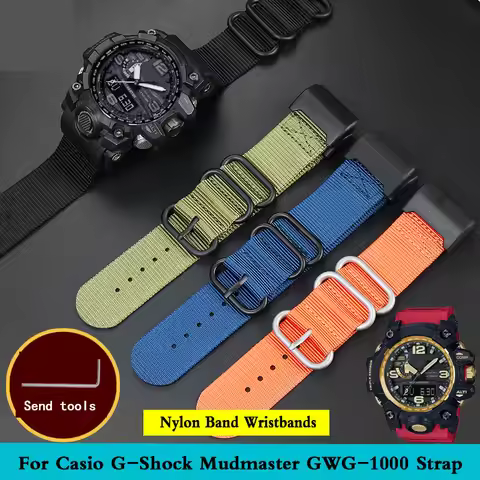 Replace Watch Band For Casio G-Shock Mudmaster GWG1000-1A GWG1000GB-1APR Strap Gshock GWG1000-1A Nyl