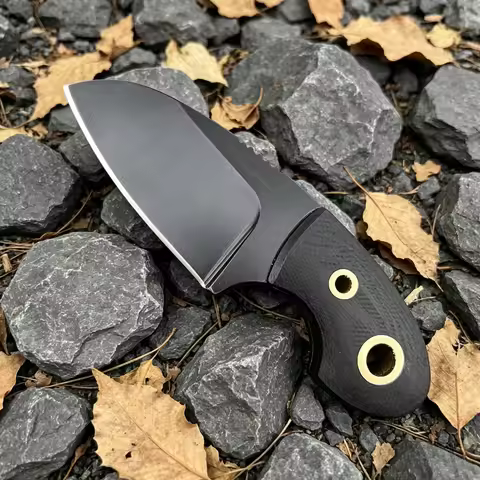 Mini Fixed Blade Knife with Sheath 8Cr13MoV Steel Blade Night Fishing Hiking Outdoor Practical Tool