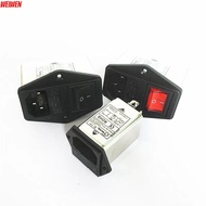 CW2A-10A-T CW2B CW2C-10A-T Socket Dual Fuse Switch 220V Power Filter CW1D