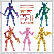 【Assembled5pcs】 Lucky 13 Action Figures, 3D Printing Titan 13 Action Figures, Dummy 13 Multi-Jointed