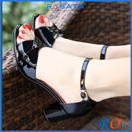 Beautiful Women'S High Heels Square Heels 6 Inch Black rosata ro246 Brand