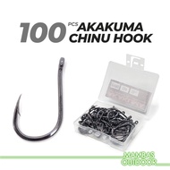 Akakuma Chinu Hook 100pcs/Box Mata Kail Pancing High Carbon Steel Fishing Tackle Bait Barbed