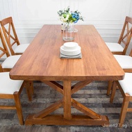 Nordic Style Rectangular Dining Table and Chairs Desk Full Solid Wood Natural Wood Dining Table Coff