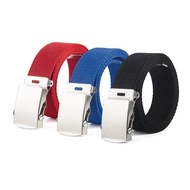 ROTC Garrison belt with silver buckle no holes