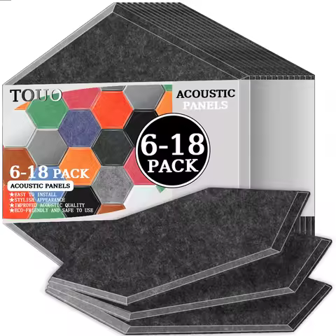 TOUO Hexagon 6-18 Pcs Acoustic Panel Home Studio Acoustic Treatment Sound Insulation Panels Ktv Room