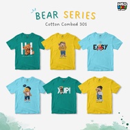 KATUN BOYS' DISTRO T-SHIRT COMBED COTTON 30 HLO KIDZ COOL BEAR PICTURE