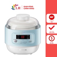Nồi nấu chậm Bear 0.8 lít DDZ-A08T8 - Hàng chính hãng - Vỏ nhựa chịu nhiệt cài đặt sẵn 5 chương trìn