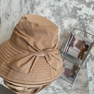 INZINA High-Fixed Light Luxury Japanese Bucket Hat~Design Bowknot French Big Head Circumference Fema