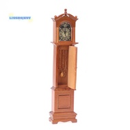 [Aus-t] 1:12 Dollhouse Miniature Wood Floor Clock Grandfather Clock Doll Furniture Model