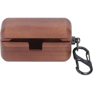 for AZ80 Case Cover, Wooden Protective Case Cover with Keychain for AZ80 Charging Case, Support for 