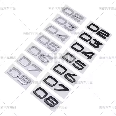 3D D2 D3 D4 D5 D6 D7 D8 ABS Adhesive Rear Trunk Emblem Badge Sticker for Volvo XC40 XC60 XC90 V40 V6