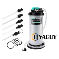 5.3 Liter Manual and Pneumatic Oil Suction Pump, Includes 4 Hoses, Vacuum Oil Change Unit, Automotiv
