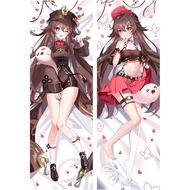 Hu Tao Genshin Impact Dakimakura Double Side Print Hugging Body Cushion Cover Otaku Waifu