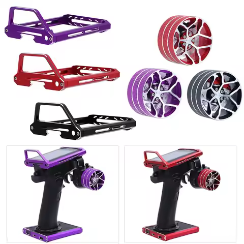 CNC Metal Transmitter Protector Frame Bracket Carrying Handle For Flysky Noble NB4 / NB4 Pro Remote 