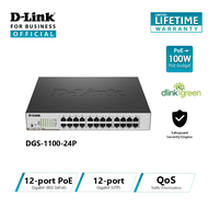 D-Link DGS-1100-24P 24-Port PoE Gigabit Smart Managed Switch
