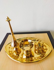 Brassware Paneer Set - Circle Pattern